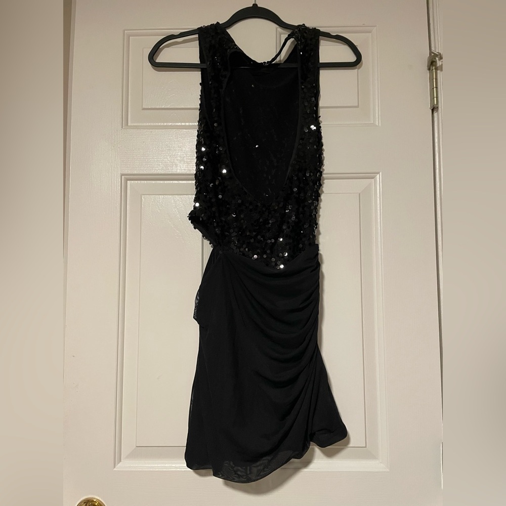Peppermayo Black Sequin Cutout Mini Dress - Picture 6 of 9